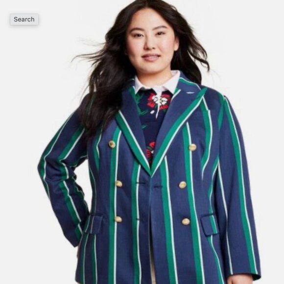 Target x Rowing Blazers | Striped Double Breasted Blazer | 3X -- NWT - Picture 1 of 6